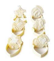 Harry Potter Cookie Cutter Set of 6 with 6 Different Designs, Fondant Cutters, Fan Item, Beige