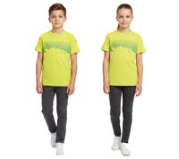 Aston Martin Formula 1 Auto Grafik F1 Kinder Kurzarm-Shirt nachhaltiges Sport-Shirt aus Bio-Baumwolle 701228852 001 Gelb