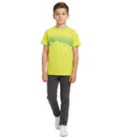 Aston Martin Formula 1 Auto Grafik F1 Kinder Kurzarm-Shirt nachhaltiges Sport-Shirt aus Bio-Baumwolle 701228852 001 Gelb