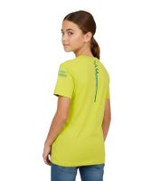 Aston Martin Formula 1 Auto Grafik F1 Kinder Kurzarm-Shirt nachhaltiges Sport-Shirt aus Bio-Baumwolle 701228852 001 Gelb