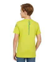 Aston Martin Formula 1 Auto Grafik F1 Kinder Kurzarm-Shirt nachhaltiges Sport-Shirt aus Bio-Baumwolle 701228852 001 Gelb