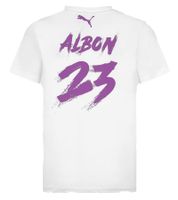 Sporty PUMA x Williams F1 Albon Formula 1 Kids' Short-Sleeve T-Shirt, Cotton, 701227495 001, White