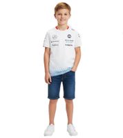 sportliches PUMA x Williams F1 Racing Team 2024 Formel 1 Kinder Kurzarm-Shirt Sport-Shirt mit Sponsoren Logos 701227475 002 Weiß