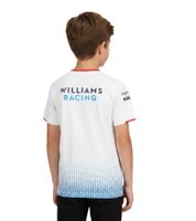 sportliches PUMA x Williams F1 Racing Team 2024 Formel 1 Kinder Kurzarm-Shirt Sport-Shirt mit Sponsoren Logos 701227475 002 Weiß