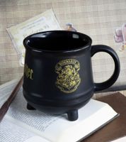 Mug Chaudron 3D Harry Potter avec Blason de Poudlard, 560 ml, Noir/Or