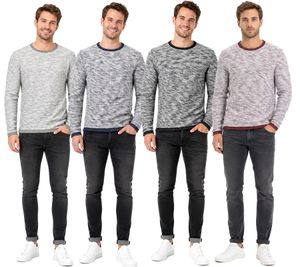 Classic SOLID SDFlocks Men's Crew Neck Sweatshirt 21102722ME in Black, Blue, Gray, or Red