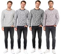 Classic SOLID SDFlocks Men's Crew Neck Sweatshirt 21102722ME in Black, Blue, Gray, or Red