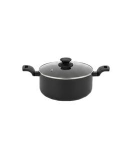 Accademia Mugnano Mini Töpfe 16 cm 1,4 Liter hochwertige Mini-Kochtöpfe für effizientes Kochen Schwarz