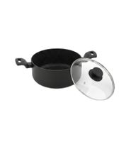 Accademia Mugnano Mini Töpfe 16 cm 1,4 Liter hochwertige Mini-Kochtöpfe für effizientes Kochen Schwarz