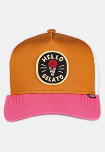 Cappellino unisex Casual Djinns in cotone, rosa/bianco/arancione