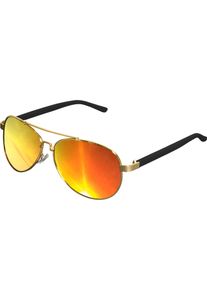 Striking MSTRDS unisex polarized sunglasses, mirror look, gold/orange