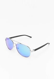 Lunettes de soleil unisexes MSTRDS stylées, argent/bleu