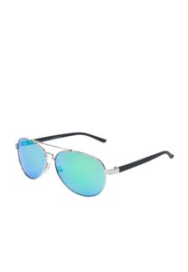 Lunettes de soleil polarisées unisexes MSTRDS tendance, effet miroir, argent/vert