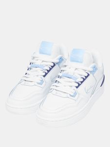 Baskets élégantes Karl Kani pour femmes, blanches et bleues
