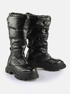 Botas modernas Buffalo para mujer, color negro.