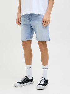 Casual Jack & Jones men's stretch shorts with cotton, blue