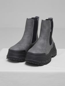 Botas robustas de búfalo para mujer, color gris.