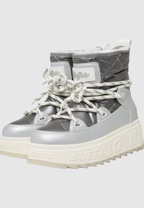 Bottes Buffalo modernes argentées pour femmes