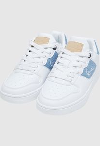 Casual Karl Kani women's sneakers, white/blue