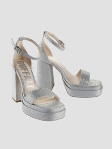 Comfortable Buffalo women's sandals, silver