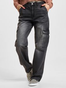 Comfortable Only women's straight fit jeans with cotton, black