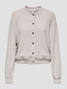 Veste Simple Only pour femme, grise, avec fermetures éclair et poches.