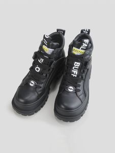 lässige Buffalo Damen Boots Schwarz