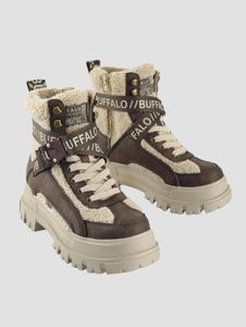 robuste Buffalo Damen Boots Beige