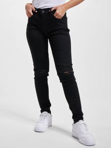 Cómodos jeans ajustados elásticos Levi's para mujer, de algodón, color negro.