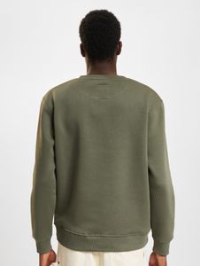Sudadera cómoda para hombre de Alpha Industries, de algodón, color verde militar.