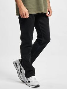 Comfortable 2Y Premium Men's Jeans Straight Fit Stretch Zip with Cotton Black