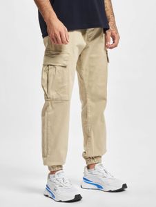Pantalones vaqueros elásticos Casual 2Y Premium para hombre con bolsillos con cremallera, de algodón, color beige.