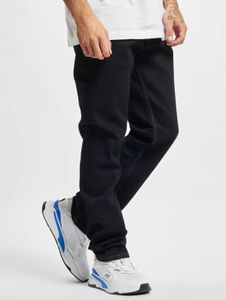 Pantalones vaqueros casuales 2Y Premium para hombre, corte recto, elásticos, con cremallera, color azul marino