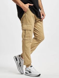 Comodi jeans elasticizzati da uomo 2Y Premium con tasche con cerniera, in cotone, beige.
