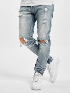 Comfortable 2Y Premium Men's Jeans Straight Fit Stretch Zip with Cotton Blue