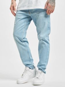 Cómodos pantalones vaqueros de corte recto elásticos de algodón de primera calidad para hombre, talla 2Y, color azul.
