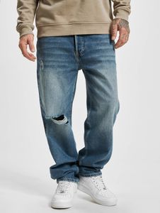 Pantalones vaqueros modernos de primera calidad para hombre, talla 2Y, con bolsillos con cremallera, de algodón, color azul.