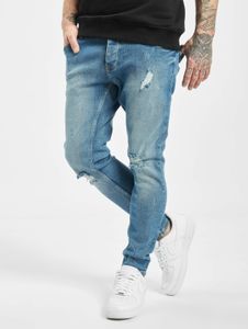 Pantalones vaqueros modernos 2Y Premium para hombre, corte ajustado, cremallera, color azul