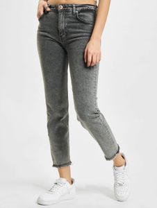 Elegantes jeans ajustados elásticos para mujer 2Y Premium con cremallera, de algodón, color gris.