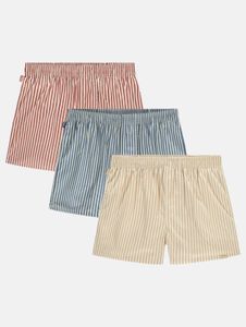 komfortable Pockies Herren Boxershorts mit Baumwolle Rot/Blau/Beige