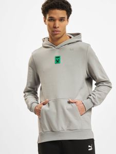 weicher Puma Herren Hoodie Stretch Rippbündchen Kapuze mit Baumwolle Grau