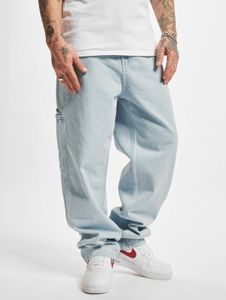 Eleganti jeans da uomo Karl Kani con tasche con cerniera, in cotone, blu