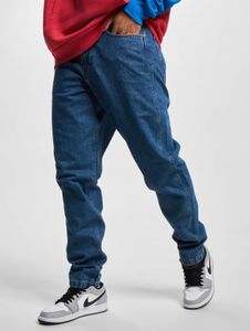 Comodi jeans da uomo Karl Kani con tasche con cerniera, in cotone, blu