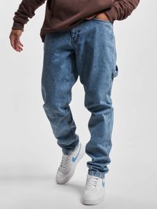Comodi jeans da uomo Karl Kani con tasche con cerniera, in cotone, blu