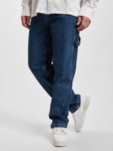 Jean homme Karl Kani confortable, en coton bleu, avec poches zippées