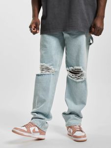Elegantes pantalones vaqueros Karl Kani para hombre con bolsillos con cremallera, de algodón, color azul.