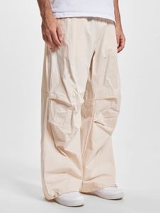 lässige Karl Kani Herren Jeans Kordelzug Klettverschluss 150 g/m² mit Baumwolle Ecru-Weiß