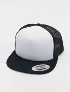 Gorra unisex Casual Flexfit, de malla, 330 g/m², negro/blanco