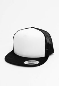 lässige Flexfit Unisex Cap Mesh 205 g/m² Schwarz/Weiß