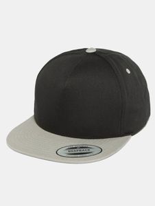 Gorra deportiva unisex Flexfit de 400 g/m² con algodón negro/gris